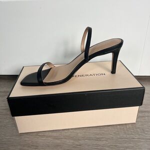 Black Strappy Heels - BCBG - Salin Sandal